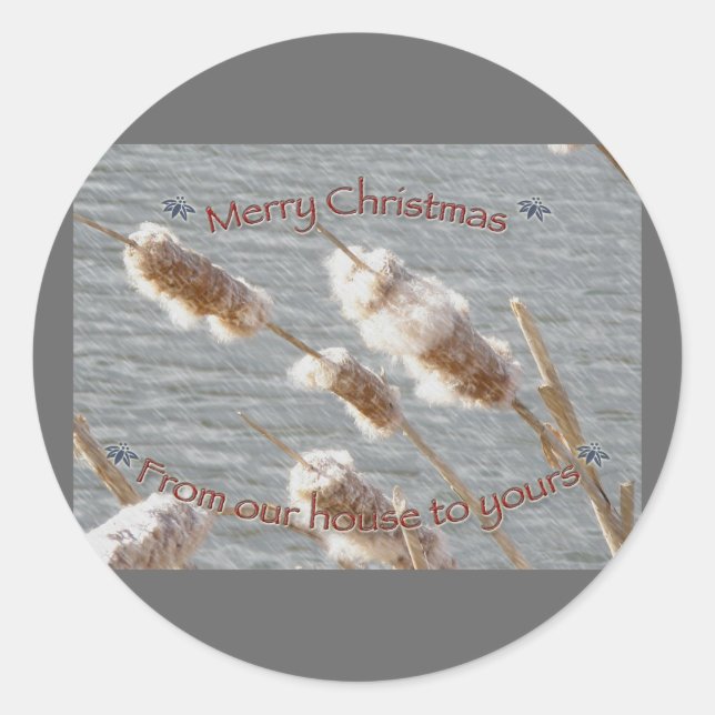 Pegatina Redonda Códigos de Navidad (Anverso)