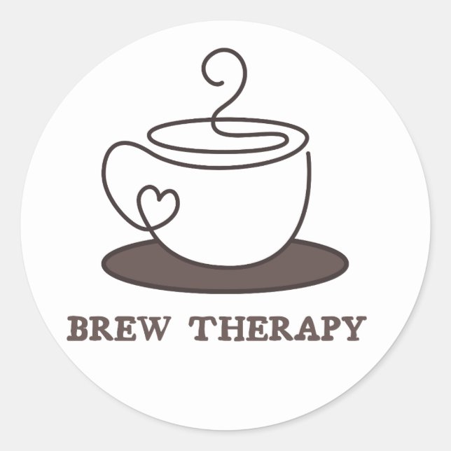 Pegatina Redonda Coffee  (Anverso)