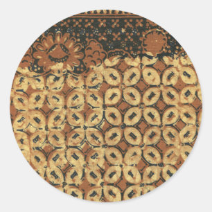 Pegatina Redonda Coffee Bean Earthy Boho Rustic