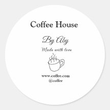 Coffee house made with love add text website socia