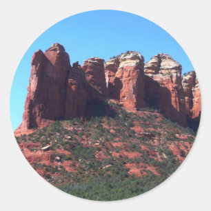 Pegatina Redonda Coffee Pot Rock II en Sedona Arizona