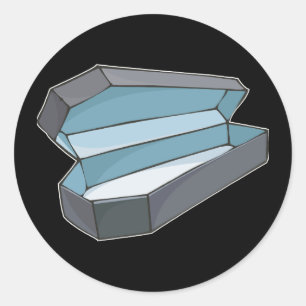 Pegatina Redonda Coffin
