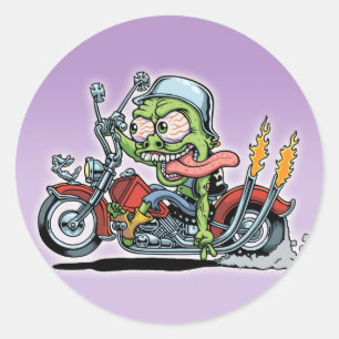 Pegatina Redonda Coffin Tanker Tim