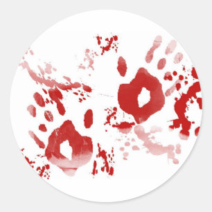 Pegatina Redonda Cogido con las manos en la masa