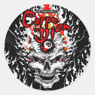 Pegatina Redonda Cogli l'Attimo