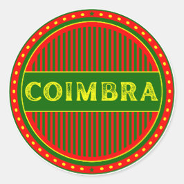 Pegatina Redonda Coimbra City Pride Emblem – Portuguese Identity