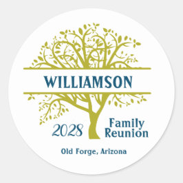 Pegatina Redonda Coincidencia de árbol genealógico genealógico de f