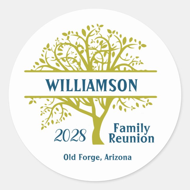 Pegatina Redonda Coincidencia de árbol genealógico genealógico de f (Anverso)