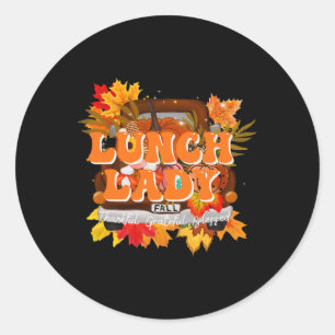 Pegatina Redonda Coincidencia del equipo de trabajo de Lady School 