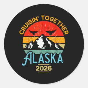 Pegatina Redonda Coincidentes Amigos Familiares y Grupo Alaskan Ala