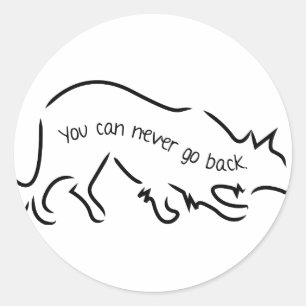 Pegatina Redonda Colas de borde - Nunca Puedes Volver