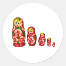 Pegatina Redonda Colas de muñecas