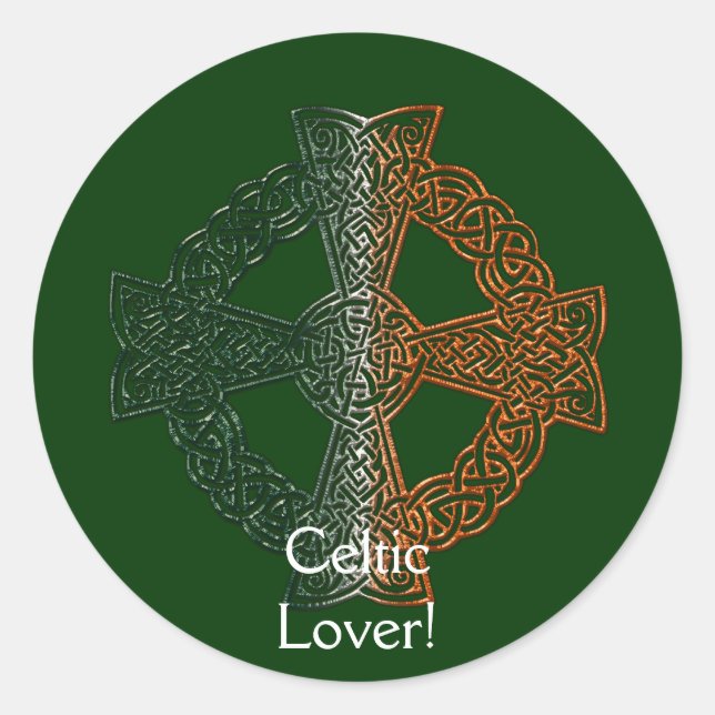 Pegatina Redonda Colección CELTIC CROSS IRISH CLASSICS (Anverso)