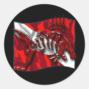 Pegatina Redonda Colección de DiverDown