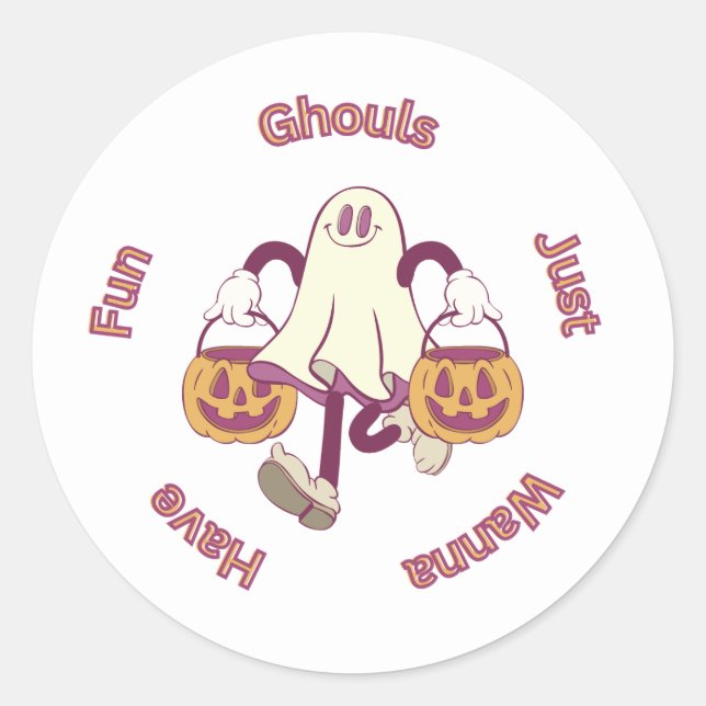 Pegatina Redonda ¡Colección de fiestas de Halloween! (Anverso)