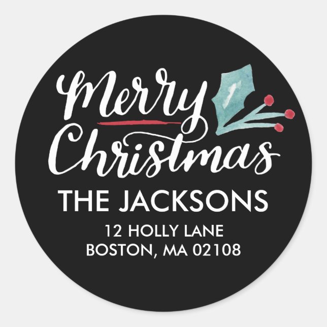 Pegatina Redonda Colección de Navidades caprichosos (Anverso)