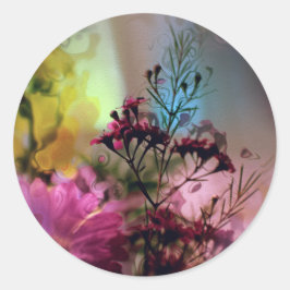 Pegatina Redonda Colección de primavera