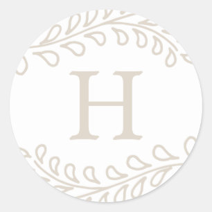 Pegatina Redonda Colección de ramas de nieve