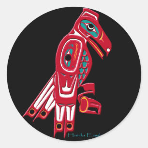 Pegatina Redonda Colección HAIDA EAGLE