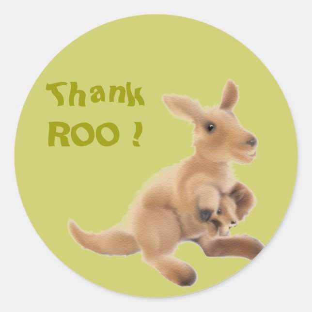 Pegatina Redonda Colección Kangaroo (Anverso)