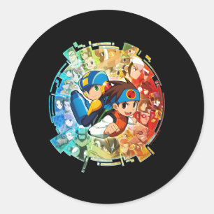 Pegatina Redonda Colección Mega Battle Network Legacy