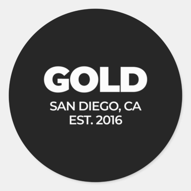 Pegatina Redonda Colección Og Gold Bjj (Anverso)