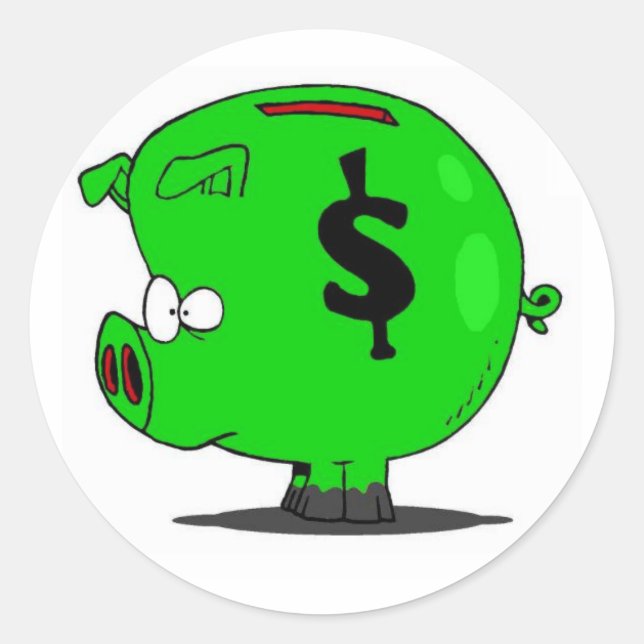 Pegatina Redonda Colección Piggy (Anverso)