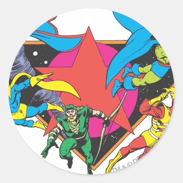 Pegatina Redonda Colección Super Powers™ 16 (Anverso)