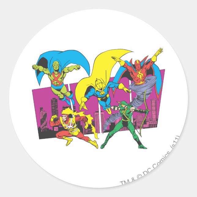 Pegatina Redonda Colección Super Powers™ 17 (Anverso)