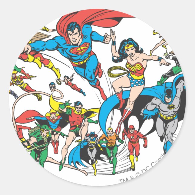 Pegatina Redonda Colección Super Powers™ 3 (Anverso)
