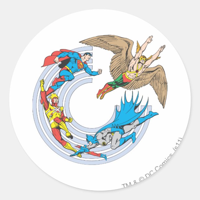 Pegatina Redonda Colección Super Powers™ 7 (Anverso)