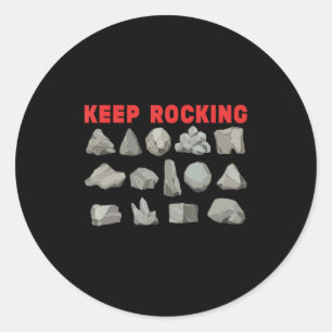 Pegatina Redonda Coleccionista de rocas divertido regalo de geólogo