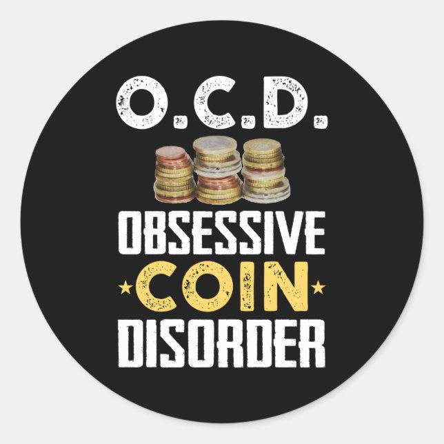 Pegatina Redonda Colector De Monedas (Anverso)