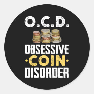 Pegatina Redonda Colector De Monedas