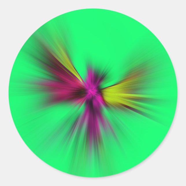 Pegatina Redonda Colibrí (Anverso)