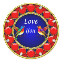 Colibríes coloridos rodeados de un corazón románti