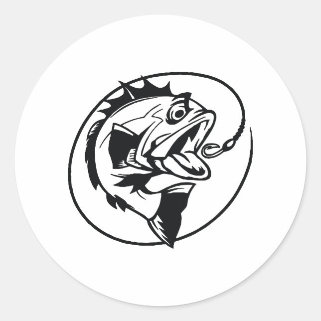 Pegatina Redonda Coliseo de pesca (Anverso)