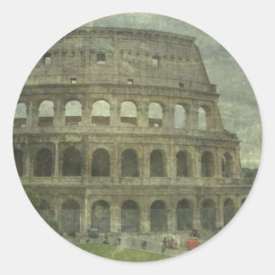 Pegatina Redonda Coliseo, Roma