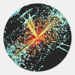 Pegatina Redonda Colisión LHC
