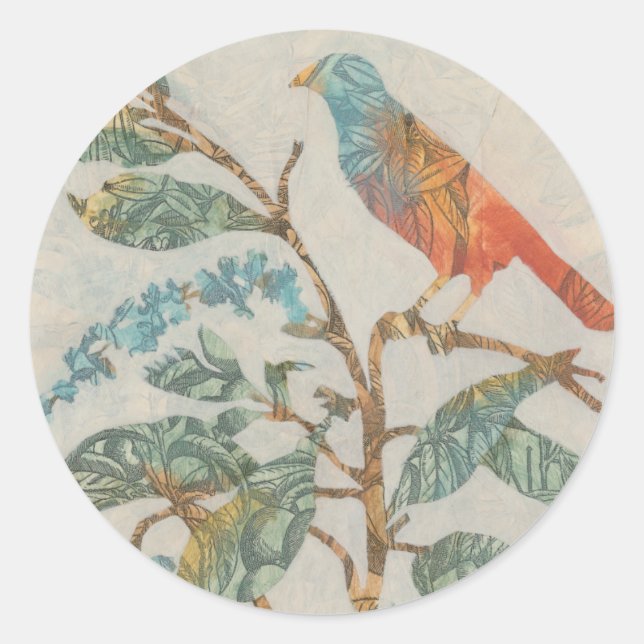 Pegatina Redonda Collage aéreo II (Anverso)