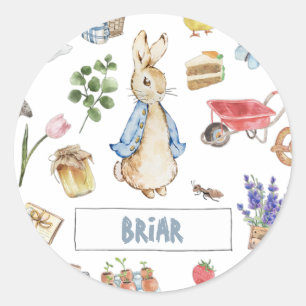 Pegatina Redonda Collage Peter the Rabbit