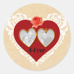 Pegatina Redonda Collar de Amor para Siempre Stickers