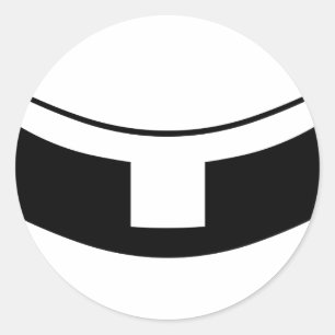 Pegatina Redonda Collar del sacerdote católico