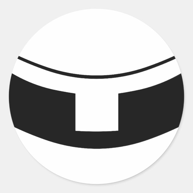 Pegatina Redonda Collar del sacerdote católico romano (Anverso)