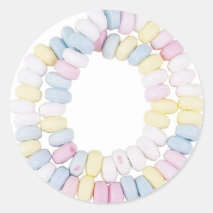 Pegatina Redonda collares de dulces
