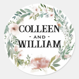 Pegatina Redonda Colleen y william