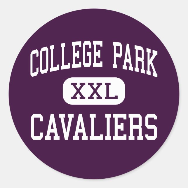 Pegatina Redonda College Park - Cavaliers - High - Los bosques (Anverso)