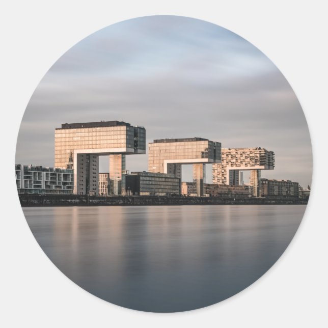 Pegatina Redonda Cologne Germany (Anverso)