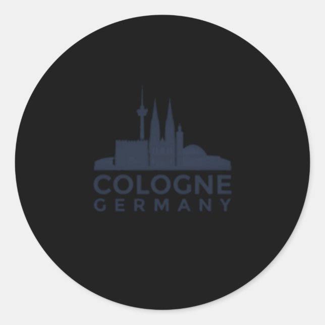 Pegatina Redonda Cologne Gery Koln Ger (Anverso)