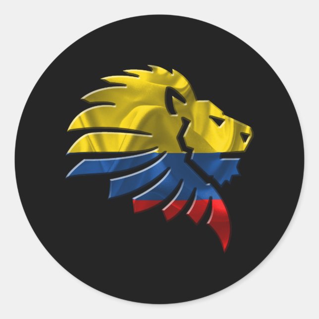 Pegatina Redonda Colombia (Anverso)